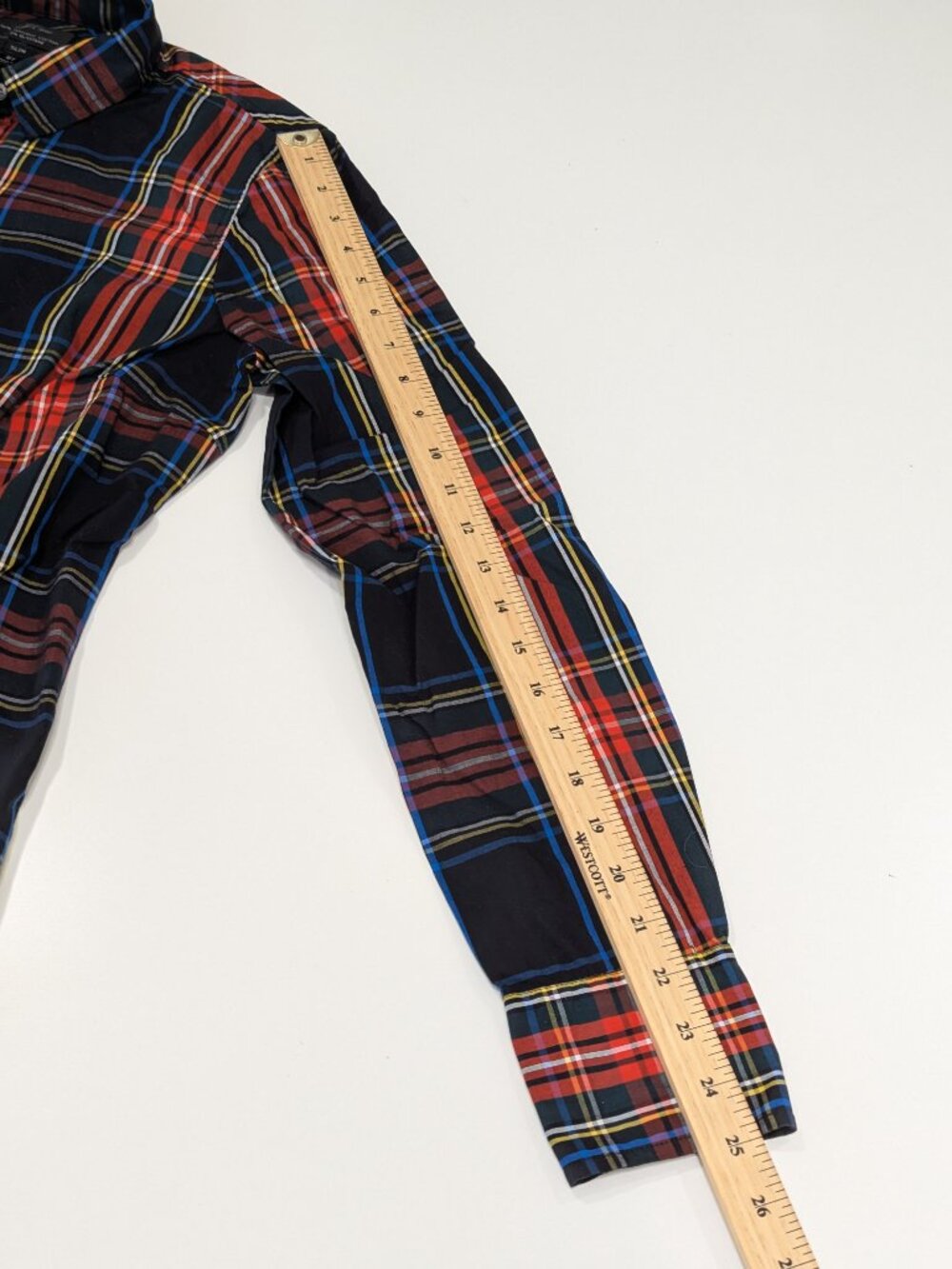 J.Crew Womens Slim Stretch Shirt in Black Stewart Tartan - Picture 8 of 11